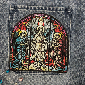 ملابس الشارع الشهير الهيب هوب كريستال حجر الراين Jorts حافة الخام تنحنح مخصصة Jorts Baggy قطن الرجعية المتعثرة سراويل الجينز الرجال - Product Image 2