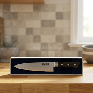 SLICE |   Cuchillo de Chef Japonés SEKI KNIVES, Seki Gyuto de 8.27 pulgadas (21 cm), Acero Inoxidable, Mango de Plástico, Apto para Lavavajillas, Ambidiestro - Product Image 3