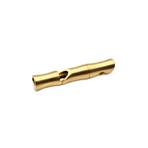 High Quality Brass & Copper Bamboo Knot Survival Whistle for Outdoor Tour Use-Retro Referee Design - Product Image 1
