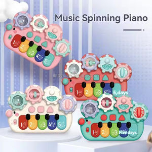 Jouets porte-bonheur : hochets préscolaires 4 couleurs assorties, instruments de musique, <span class=keywords><strong>piano</strong></span> rotatif musical - Product Image 3