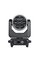 QSE Lighting Mini 7x40W RGB LED Zoom Beam Moving Head, Luz de Escenario con Control DMX512/Activación por Sonido, Temperatura de Color 2800K-8500K, IP20