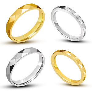 Geometric Fashion <b>Ring</b> Steel Gold For Women's Index And Pinky Fingers Titanium Steel Couple <b>Rings</b> In Stock SA473 - Product Image 1