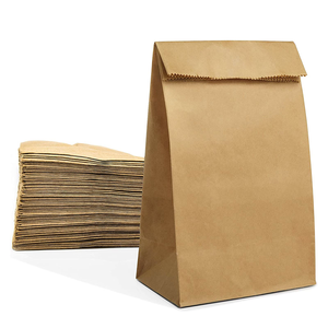 Bolsa de Papel Kraft Marrón Personalizada con Impresión, Apta para Alimentos, Biodegradable, con su Propio Logotipo, para Pizza, Leche, Azúcar - Product Image 1