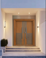 Puerta de seguridad de acero interior de diseño moderno de lujo, entrada personalizada de fábrica para casa de apartamentos utilizada para Seguridad Exterior