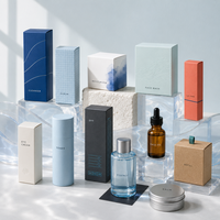 Umweltfreundliche Versandkartons für Marine-Hautpflegeprodukte mit Matt-Laminierung für Reiniger, Serum, Feuchtigkeitscreme, Toner und SPF im Großhandel