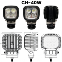 Luz de Trabajo LED de 40W 6000K-6500K IP67 Resistente al Agua 10-40V para Excavadora, Reequipamiento/Actualización, de BSG Factory Supplier