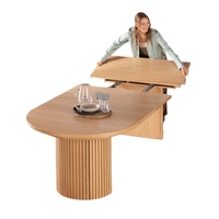 Table à manger extensible multifonctionnelle en bois de style nordique américain, pliable et escamotable, invisible, pour la maison