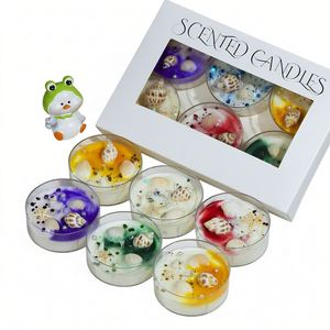 Coffret Cadeau de Bougies Parfumées en Cire de Soja Scintillante Winby, Faites à la Main avec Fleurs Séchées, Pierres de Cristal et Coquillages, dans un Verre Moderne pour Parfumer la Maison - Product Image 5