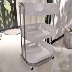 Carrito de Salón de Belleza Moderno de Alta Gama con Estante Móvil con Cajones, Construcción de Madera Sólida para Peluquería y Baño - Product Image 4