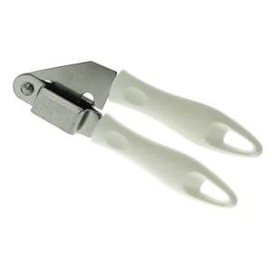 * Pressa per aglio manuale in acciaio inox con manico in plastica piatta-casa e giardino/articoli - Product Image 1