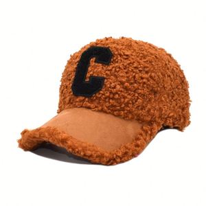 Gorra de Béisbol Casual Unisex, Color Sólido, Material Imitación Lana de Cordero, Tejido Común, Gran Venta - Product Image 1