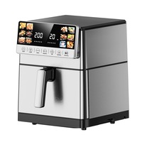 Smart Air Fryer 8L dengan Menu layar sentuh warna AI, penggorengan udara Digital rumah tangga yang merupakan peralatan dapur multifungsi