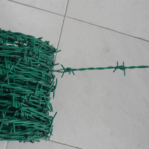 <b>Plastic</b> coated double strand barbed wire for outdoor high security with anti-corrosion and anti-climbing support customization - Product Image 4