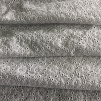 Tissu brodé en coton biologique certifié GOTS, motif floral, impression personnalisée, textile de qualité supérieure pour robes, vente en gros