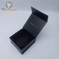 Boîte-cadeau de luxe en carton rigide noir pour pots de miel d'abeille VIP