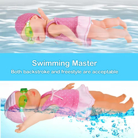 Poupée de natation JinYing, cadeaux pour enfants, été, plage, salle de bain, flottante, bras oscillant, dos nu, freestyle, poupée de natation électrique de 13 pouces