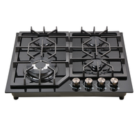 Table de cuisson à gaz encastrable 4 brûleurs 60 cm en verre trempé, cuisinière à gaz GPL/GN pour usage domestique et hôtelier - Vente en gros usine