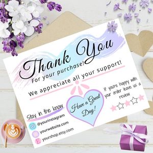 Tarjeta de visita con diseño personalizado, tarjeta de presentación de joyería y ropa, cupón de agradecimiento para embalaje - Product Image 5