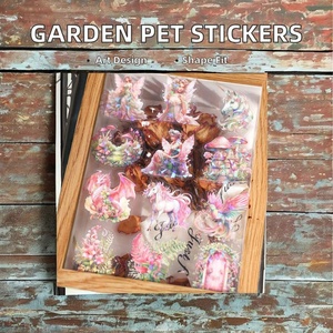 Autocollants en cristal de glace PET de la série Garden, autocollants découpés, finition brillante, mystérieux, vintage, matériel de décoration pour carnet - Product Image 2