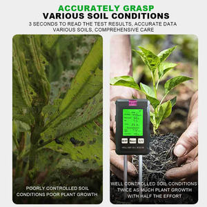 6-In-1 Digitale Grondtester Met Achtergrondverlichting Plastic Constructie-Test Ph Vocht Licht Vruchtbaarheid <span class=keywords><strong>Temp</strong></span> Luchtvochtigheid - Product Image 5