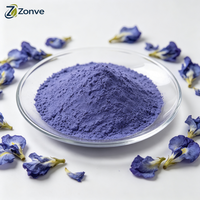 Poudre de fleur de pois papillon bleu pur de qualité alimentaire et cosmétique pour boissons changeantes de couleur et masques de soin
