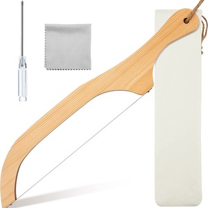 Wooden <b>bread</b> slicer, biscuit knife, serrated <b>bread</b> knife, simple baking solid wood <b>bread</b> <b>cutter</b>, kitchen tool - Product Image 1