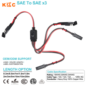 Câble adaptateur répartiteur SAE 1 à 3, triple connecteur SAE pour panneau solaire - Product Image 1