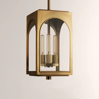 Lampe de style rétro américain, style campagnard, pour hôtel, escalier, chambre à coucher, bar, LED, avec variateur d'intensité, éclairage constant, luminaire suspendu