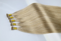 Extensions de cheveux naturels Remy 100% vierges à cuticules intactes, pointes plates I V U Y, double épaisseur, kératine, extensions de cheveux humains européens à pointe I