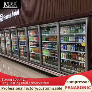 Compresor remoto de vitrina de cortina de aire vertical de frutas <span class=keywords><strong>y</strong></span> verduras con puerta de vidrio 3 METROS compresor exterior - Product Image 2