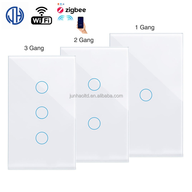 Tuya Smart Life Remote Control Wifi Zigbee Wall Light Switches Alexa Voice Control 10A Interruptor Inteligente Home Touch Panel