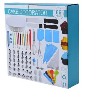 Suministros de repostería, kit de decoración de pasteles, herramientas para pasteles, 66 Uds.