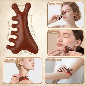 Peigne de <span class=keywords><strong>massage</strong></span> du cuir chevelu en bois personnalisé en 3 parties, outil Gua Sha pour les soins capillaires, la relaxation, le démêlage et la stimulation de la circulation sanguine - Product Image 3