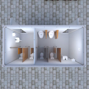 ห้องน้ำสำเร็จรูปเคลื่อนที่ได้ หรูหรา พกพาสะดวก ทำความสะอาดง่าย ใช้ได้ทั้งชายและหญิง ผลิตจาก EPS ขนาดเล็ก เหมาะสำหรับใช้งานกลางแจ้ง - Product Image 6