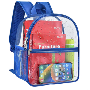 Sac à dos scolaire unisexe pour enfants et adolescents, avec logo personnalisé, imperméable, en microfibre, fermeture à cordon transparent - Product Image 3