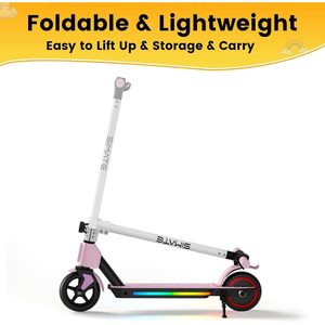 Trottinette en métal SIMATE pour enfants avec écran LED et lumières colorées, pour les 6 à 14 ans, équipement de protection requis - Product Image 6