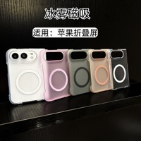 Nouvelle coque magnétique souple anti-dérapante de qualité supérieure Ice Frost pour iPhone 18 Duo Fold avec protection intégrale de l'appareil photo