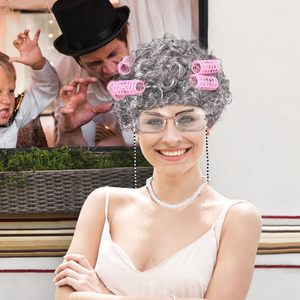 <span class=keywords><strong>Disfraz</strong></span> <span class=keywords><strong>de</strong></span> Peluca <span class=keywords><strong>de</strong></span> Anciana para Mujer, <span class=keywords><strong>Disfraz</strong></span> <span class=keywords><strong>de</strong></span> Abuela, Peluca para Halloween, Cosplay, <span class=keywords><strong>Disfraz</strong></span> Escolar <span class=keywords><strong>de</strong></span> 100 Días para Adultos, Poliéster - Product Image 2