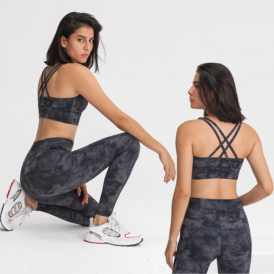 Drop Shipping 2023 Classic Cross Beauty Back Gym Fitness High Strength Shock Proof Support Wear Sports Underwear Yoga Bra