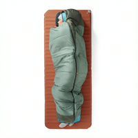 Sac de couchage en nylon recyclé écologique, sac de couchage synthétique de type momie pour le camping en plein air, vente en gros OEM
