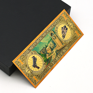 Lot de 5 billets de banque en feuille d'or style anime de jeu de combat avec certificat, billets de collection de dessins animés pour cadeaux - Product Image 4