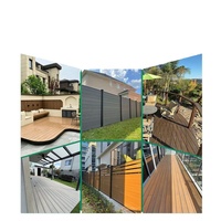 Outdoor Kunststoff-Holz-Bodenbelag 3D Geprägte Ineinandergreifende Wasserdichte Holzmaserung Terrassendielen für Poolbereich