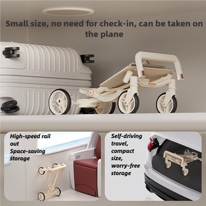 Cochecito de Bebé Plegable Ligero y <span class=keywords><strong>Compacto</strong></span> con Marco de Aleación de Aluminio, Capacidad de Carga de 20 kg, <span class=keywords><strong>Carrito</strong></span> de Bolsillo para Bebés de 0 a 3 Años - Product Image 2