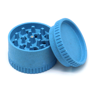 Custom Logo 55mm 3-Part Biodegradable Plastic Dry <b>Herb</b> Grinder Plant Fiber Magnetic Lighter for <b>Smoking</b> Features Accessory - Product Image 1