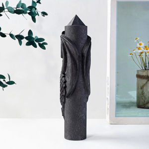 Venta al por mayor de Shungita Pulida Tallada a Mano, Varita de Piedra Curativa, Punta de Cristal, Torre de Dragón de Shungita, Colección de Especímenes Minerales - Product Image 2