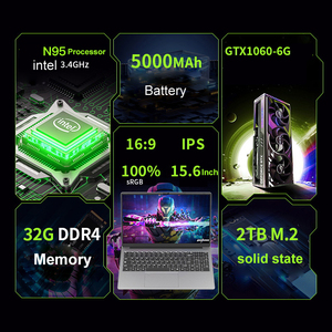 नए इनटेल एन 95 लैपटॉप विंडोज 10 क्वाड कोर जीटीएक्स 1060 6 जीबी एसएसडी स्टोरेज आईपीएस डिस्प्ले - Product Image 4