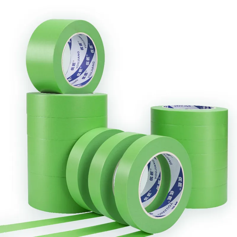 YOU JIANG adesivo automobilistico 2 pollici washi painter frog tape nastro tenace per mascheratura in carta crespa verde