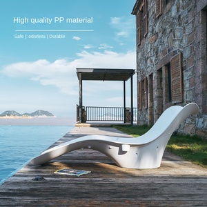 야외 수영장 해변 호텔 클럽 발코니 실내 거실 침실 워터 파크를위한 현대 플라스틱 누워 침대 및 의자 - Product Image 5