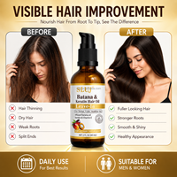 Set de Cuidado Capilar Orgánico con Aceite de Batana SILU, Jabón, Sérum, Aceite Vegano para el Crecimiento del Cabello para Mujeres Negras, Marca Privada