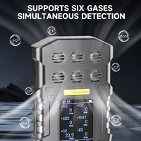 Analyseur de biogaz 6 en 1 CH4 CO2 H2S avec pompe, analyseur de biogaz portable, détecteur multi-gaz portable, prix